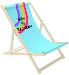 NOVAMAT - Chaise longue pliante en bois fun